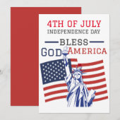 Happy 4th van juli Onafhankelijkheidsdag feest Pos (Voorkant / Achterkant)