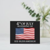 Happy 4th van juli Onafhankelijkheidsdag rood wit Briefkaart (Staand voorkant)