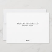 Happy 4th van juli Onafhankelijkheidsdag rood wit Feestdagenkaart (Achterkant)