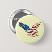 HAPPY 4TH VAN JULI RONDE BUTTON 5,7 CM (Voorkant /achterkant)