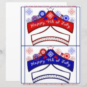 Happy 4th van juli Rood Wit Blauw Party Petten Cra (Voorkant / Achterkant)