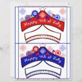 Happy 4th van juli Rood Wit Blauw Party Petten Cra (Voorkant)