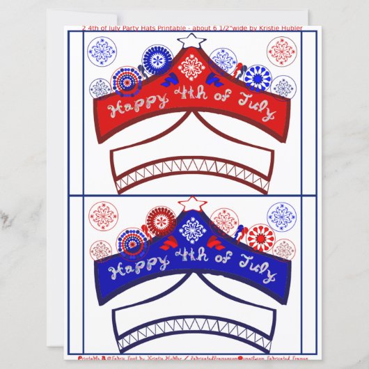 Happy 4th van juli Rood Wit Blauw Party Petten Cra (Voorkant)