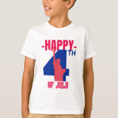 HAPPY 4TH VAN JULI T-SHIRT (Voorkant)