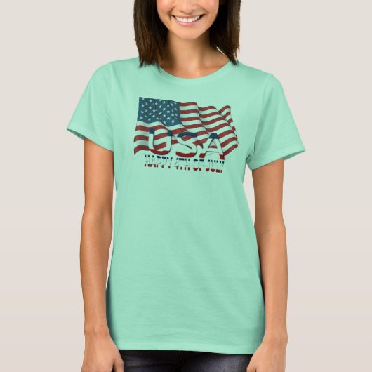 HAPPY 4TH VAN JULI T-SHIRT (Voorkant)