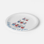 Happy 4th van juli waterverf cupcakes papieren bordje (Gekanteld)