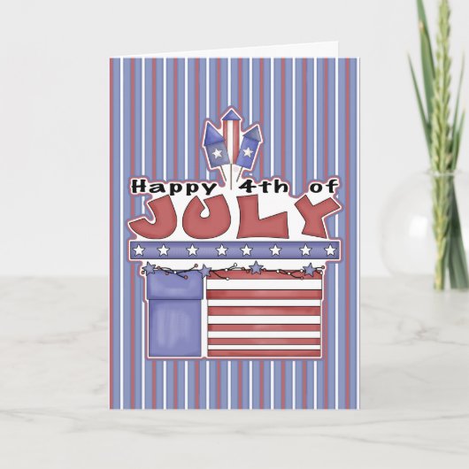 Happy 4th van juli - Wenskaart Kaart (Voorkant)