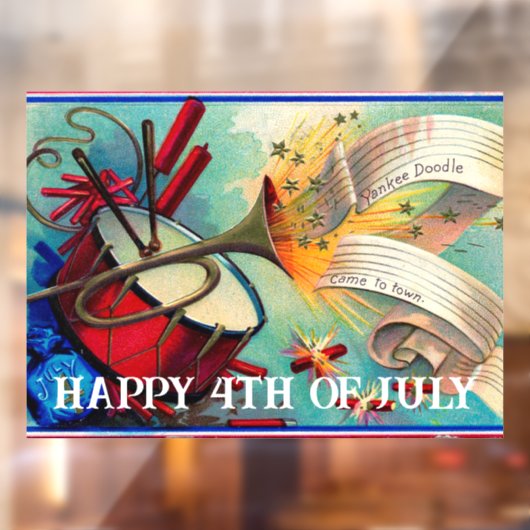  Happy 4th van juli Window Cling Raamsticker (Vel 2)