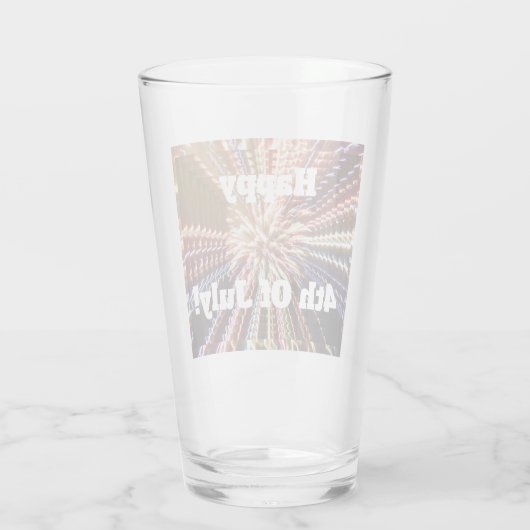 HAPPY 4TH VAN JULY GLASS GLAS (Achterkant)