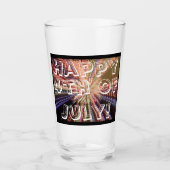 HAPPY 4TH VAN JULY GLASS GLAS (Voorkant)