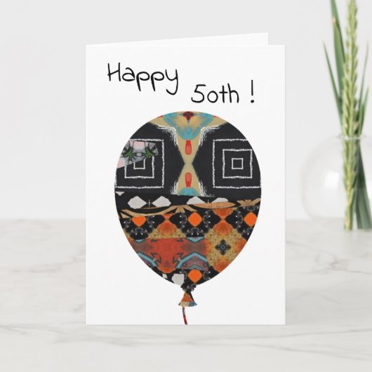 Happy 50 bedankkaart (Voorkant)