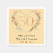 Happy 50ste Jubileum bruiloftsservetten Servet (Voorkant)