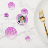 Happy 50ste verjaardag Chic Falling Pink Glitter Confetti (Groep)