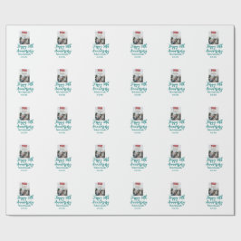 Happy 50th anniversary photo turquoise bow name da cadeaupapier