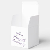 Happy 50th anniversary purple name year simple  bedankdoosjes (Geopend)