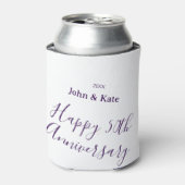 Happy 50th anniversary purple name year simple  blikjeskoeler (Blikje Voorkant)