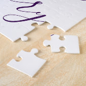Happy 50th anniversary purple name year simple  legpuzzel (Zijkant)