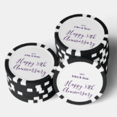 Happy 50th anniversary purple name year simple  poker chips (Opstapeling)