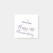 Happy 50th anniversary purple name year simple  post-it® notes (Voorkant)
