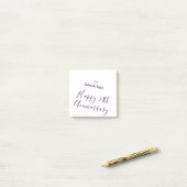 Happy 50th anniversary purple name year simple  post-it® notes (Op bureau)