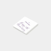 Happy 50th anniversary purple name year simple  post-it® notes (Schuin)