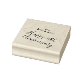 Happy 50th anniversary purple name year simple  rubberstempel