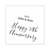 Happy 50th anniversary purple name year simple  rubberstempel (Afrduk)