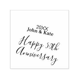 Happy 50th anniversary purple name year simple   zelfinktende stempel
