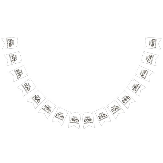 Happy 50th Anniversary Vlaggen Slagbanner Vlaggetjes (Alle)