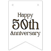 Happy 50th Anniversary Vlaggen Slagbanner Vlaggetjes (Eerste vlag)