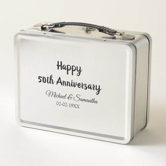 Happy 50th Anniversary Voeg paar naam datum bruilo (Achterkant)