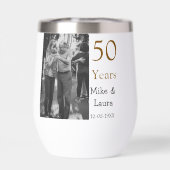 Happy 50th Anniversary Voeg paar naam datum bruilo (Achterkant)