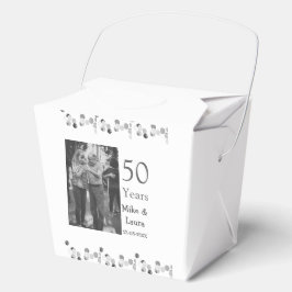 Happy 50th Anniversary Voeg paar naam datum bruilo Bedankdoosjes