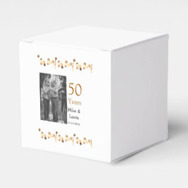 Happy 50th Anniversary Voeg paar naam datum bruilo Bedankdoosjes