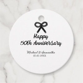 Happy 50th Anniversary Voeg paar naam datum bruilo Bedankjes Labels