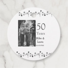 Happy 50th Anniversary Voeg paar naam datum bruilo Bedankjes Labels