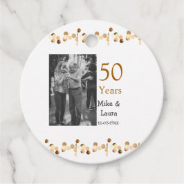 Happy 50th Anniversary Voeg paar naam datum bruilo Bedankjes Labels