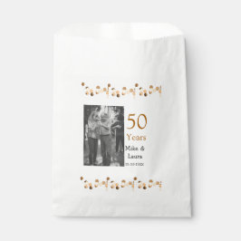 Happy 50th Anniversary Voeg paar naam datum bruilo Bedankzakje