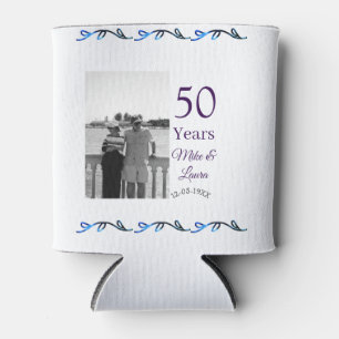 Happy 50th Anniversary Voeg paar naam datum bruilo Blikjeskoeler