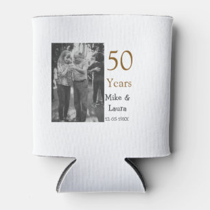 Happy 50th Anniversary Voeg paar naam datum bruilo Blikjeskoeler