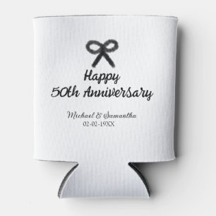 Happy 50th Anniversary Voeg paar naam datum bruilo Blikjeskoeler