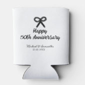 Happy 50th Anniversary Voeg paar naam datum bruilo Blikjeskoeler (Achterkant)