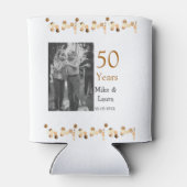 Happy 50th Anniversary Voeg paar naam datum bruilo Blikjeskoeler (Achterkant)