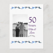 Happy 50th Anniversary Voeg paar naam datum bruilo Briefkaart (Voorkant)