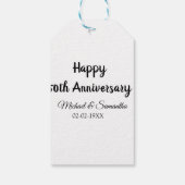 Happy 50th Anniversary Voeg paar naam datum bruilo Cadeaulabel (Achterkant)