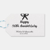 Happy 50th Anniversary Voeg paar naam datum bruilo Cadeaulabel (Achterkant Horizontaal)