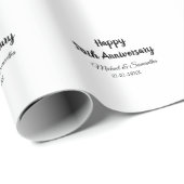 Happy 50th Anniversary Voeg paar naam datum bruilo Cadeaupapier (Rol Hoek)