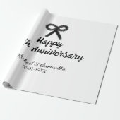 Happy 50th Anniversary Voeg paar naam datum bruilo Cadeaupapier (Uitgerold)