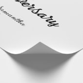 Happy 50th Anniversary Voeg paar naam datum bruilo Cadeaupapier (Hoek)