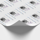 Happy 50th Anniversary Voeg paar naam datum bruilo Cadeaupapier (Hoek)